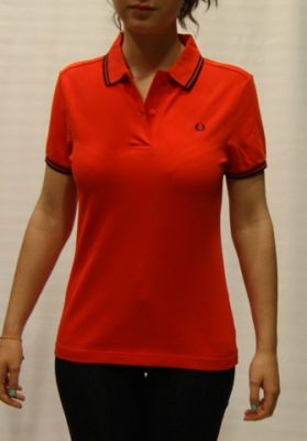 polo fred perry mujer rojo